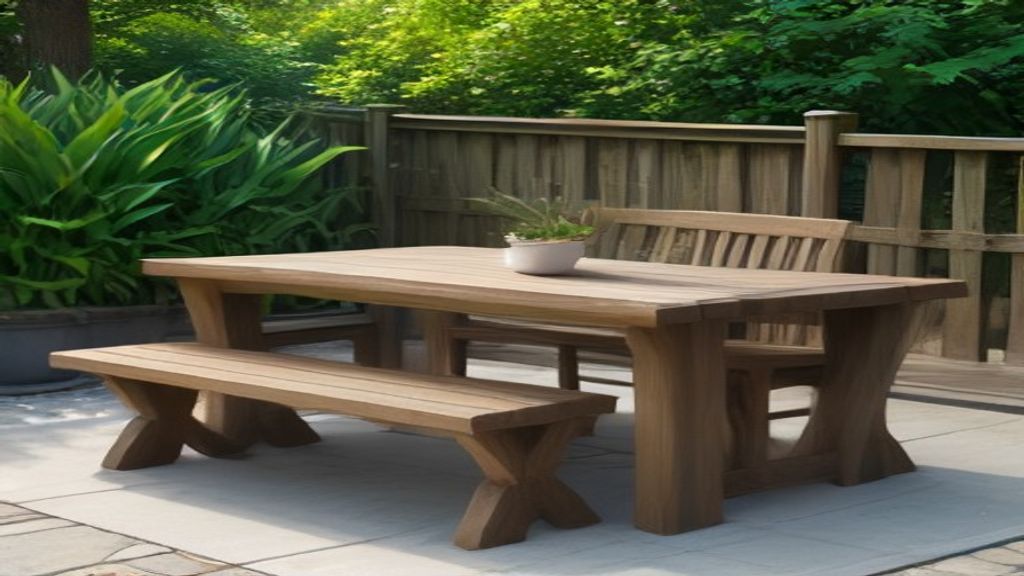 Outdoor Bench Table: I Bought One Without Checking the Leg Swell in July